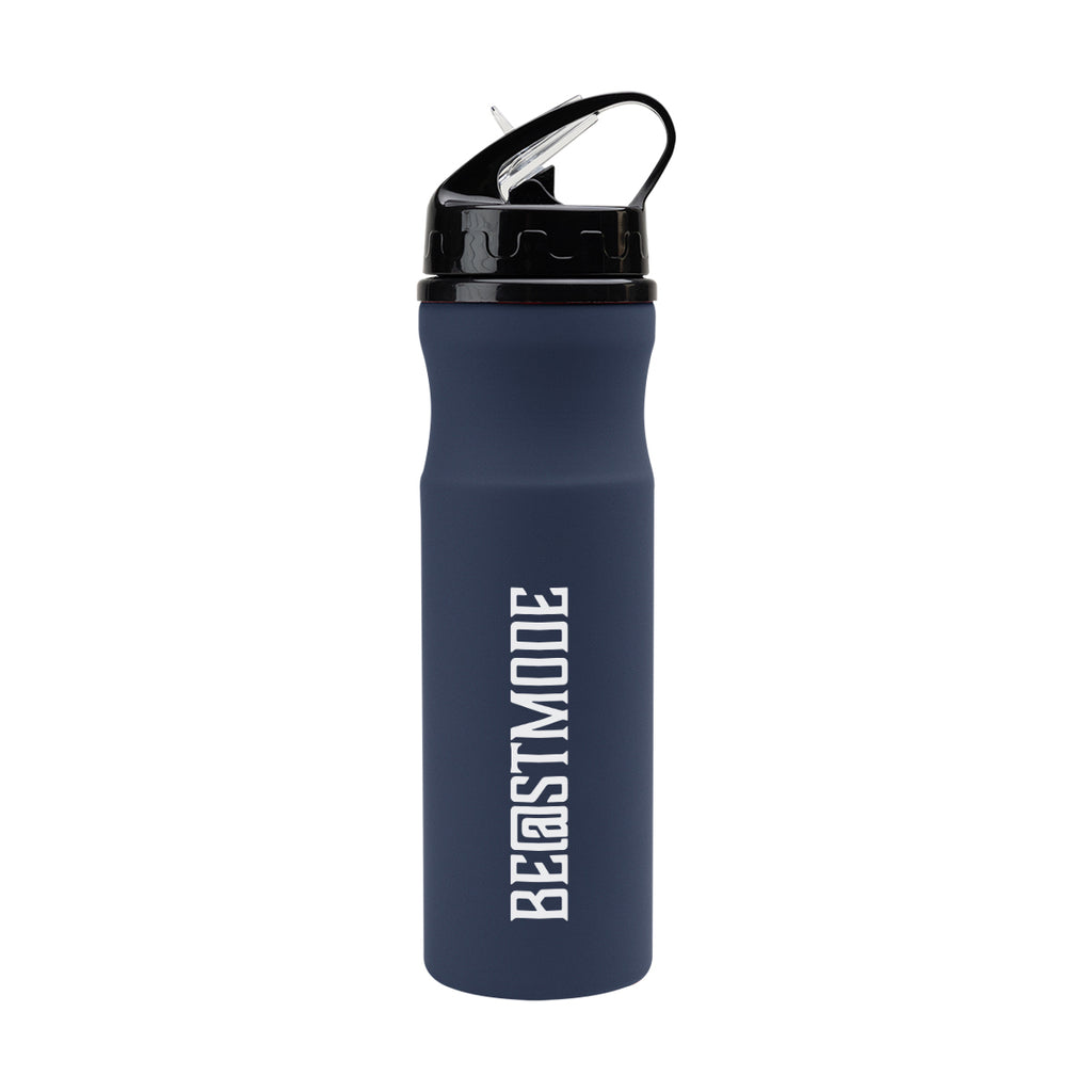 Memphis Recycled Aluminum Bike Bottle, 22 oz - Navy - Silk Screen
