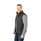 Mercer Insulated Puffer Vest for Men Embroidery - Black - On Model