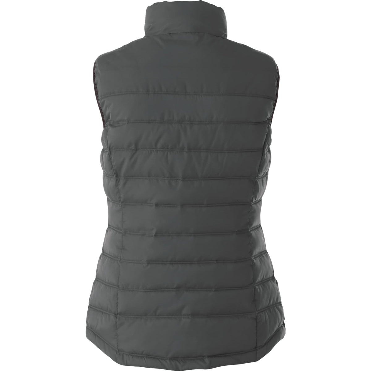 Mercer Insulated Puffer Vest for Women Embroidery - Steel Grey - Back Flat