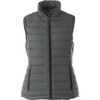 Mercer Insulated Puffer Vest for Women Embroidery - Steel Grey - Front Flat