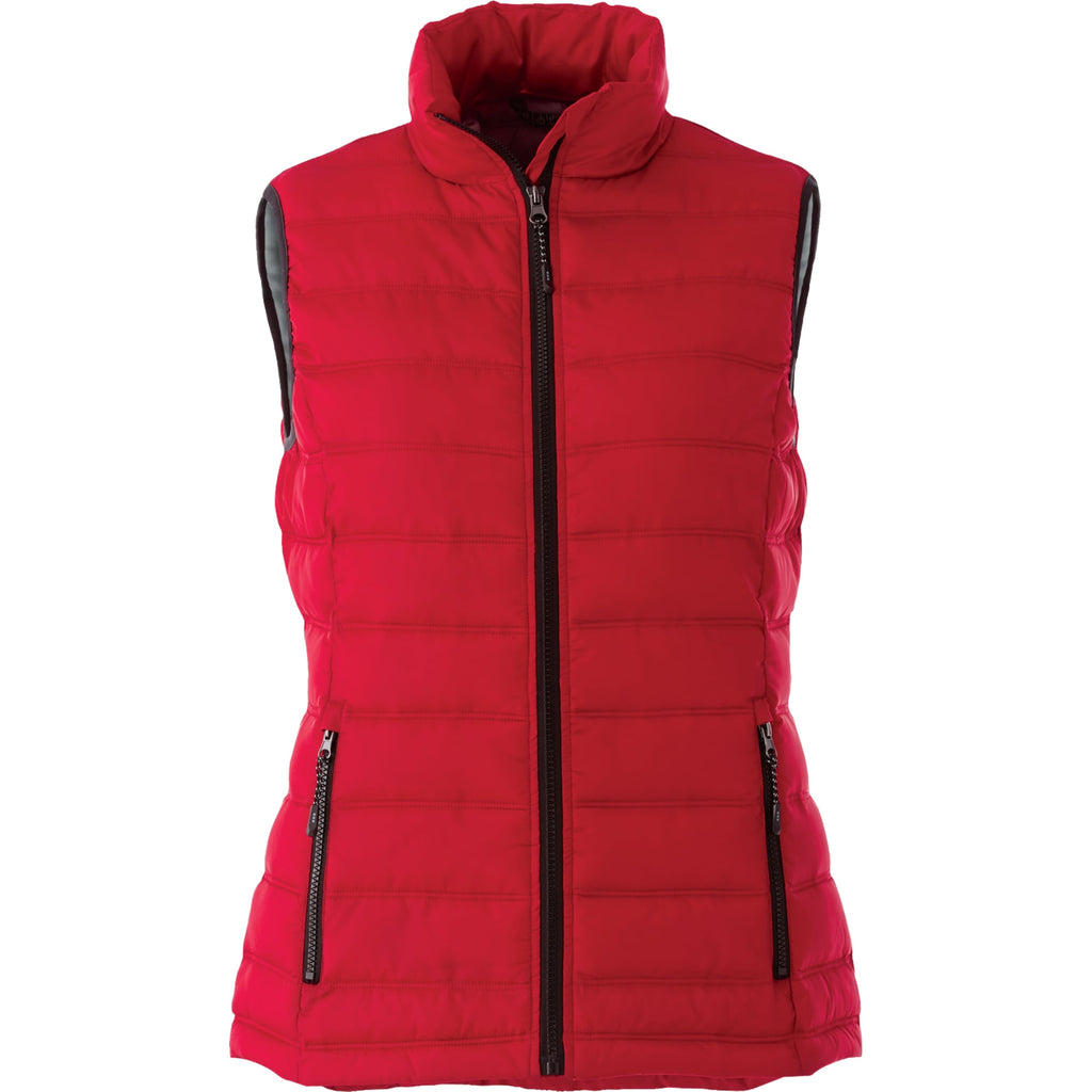 Mercer Insulated Puffer Vest for Women Embroidery - Team Red - Front Flat