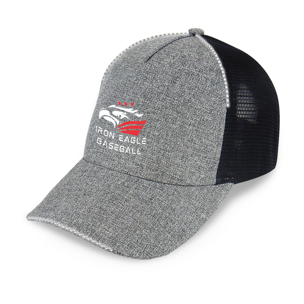 Merrimack Hat Co. Active Reflective Performance Cap, 5 Panel Embroidery - Heather Grey - View 1