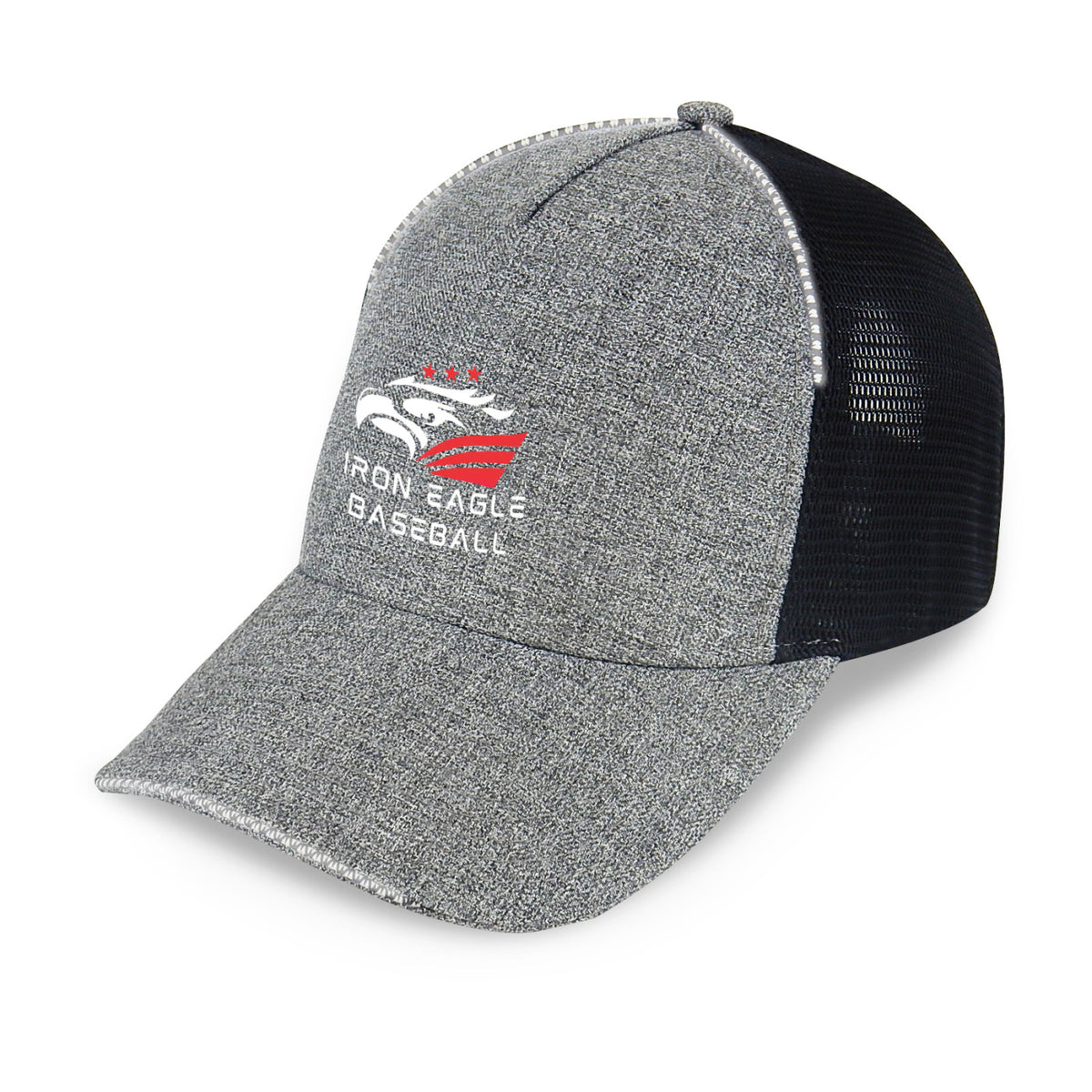 Merrimack Hat Co. Active Reflective Performance Cap, 5 Panel Transfer - Heather Grey - View 1