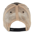 Merrimack Hat Co. Austin Vintage Wash Trucker Cap Embroidery - Black/Tan - View 3