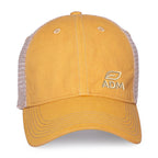 Merrimack Hat Co. Austin Vintage Wash Trucker Cap Embroidery - Citrus/Tan - View 2