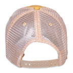 Merrimack Hat Co. Austin Vintage Wash Trucker Cap Embroidery - Citrus/Tan - View 3