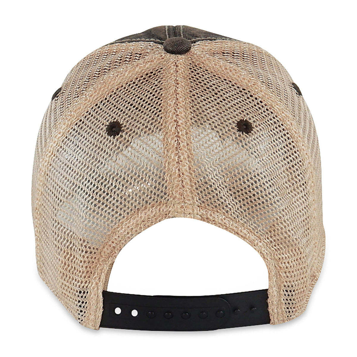 Merrimack Hat Co. Austin Vintage Wash Trucker Cap Transfer - Black/Tan - View 3
