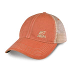 Merrimack Hat Co. Austin Vintage Wash Trucker Cap Transfer - Orange/Tan - View 1
