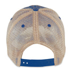 Merrimack Hat Co. Austin Vintage Wash Trucker Cap Transfer - Royal/Tan - View 3