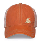 Merrimack Hat Co. Austin Vintage Wash Trucker Cap Transfer - Rust/Tan - View 2