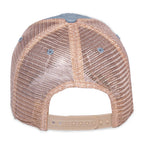 Merrimack Hat Co. Austin Vintage Wash Trucker Cap Transfer - Sky Blue/Tan - View 3