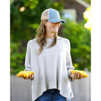 Merrimack Hat Co. Austin Vintage Wash Trucker Cap Transfer - Sky Blue/Tan - View 4