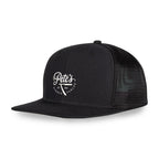Merrimack Hat Co. Axel Flat Brim Trucker Cap Transfer - Black - View 1