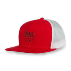Merrimack Hat Co. Axel Flat Brim Trucker Cap Transfer - Red/White - View 1