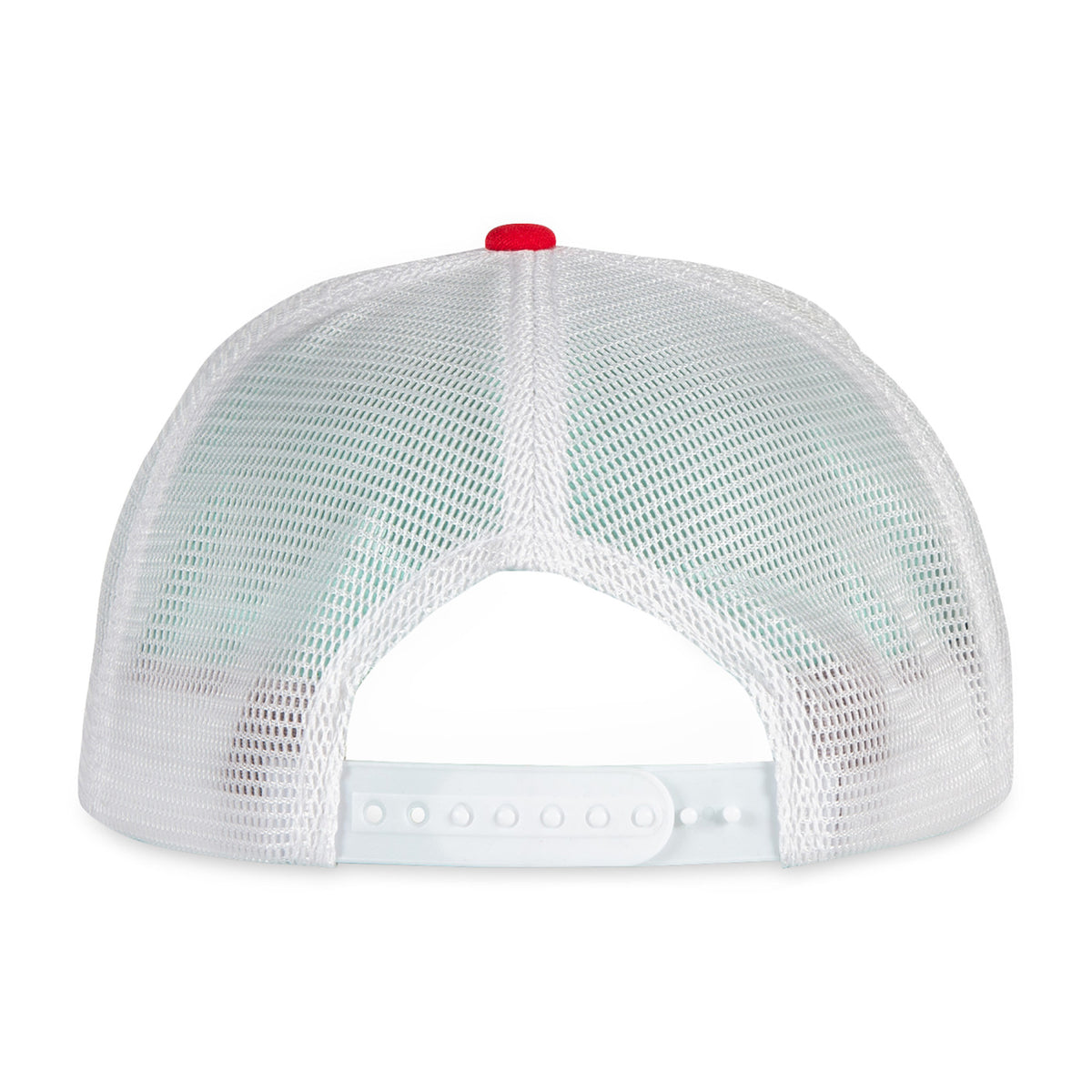 Merrimack Hat Co. Axel Flat Brim Trucker Cap Transfer - Red/White - View 3