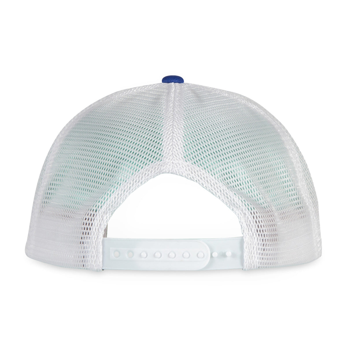 Merrimack Hat Co. Axel Flat Brim Trucker Cap Transfer - Royal/White - View 3