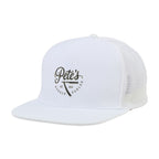 Merrimack Hat Co. Axel Flat Brim Trucker Cap Transfer - White - View 1
