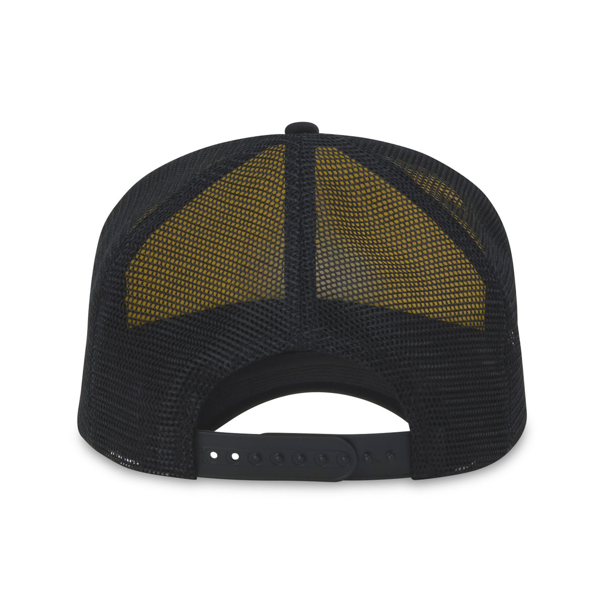 Merrimack Hat Co. Bronx Foam Front Trucker Cap Embroidery - Black-White - View 3