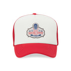 Merrimack Hat Co. Bronx Foam Front Trucker Cap Embroidery - Red/White - View 2