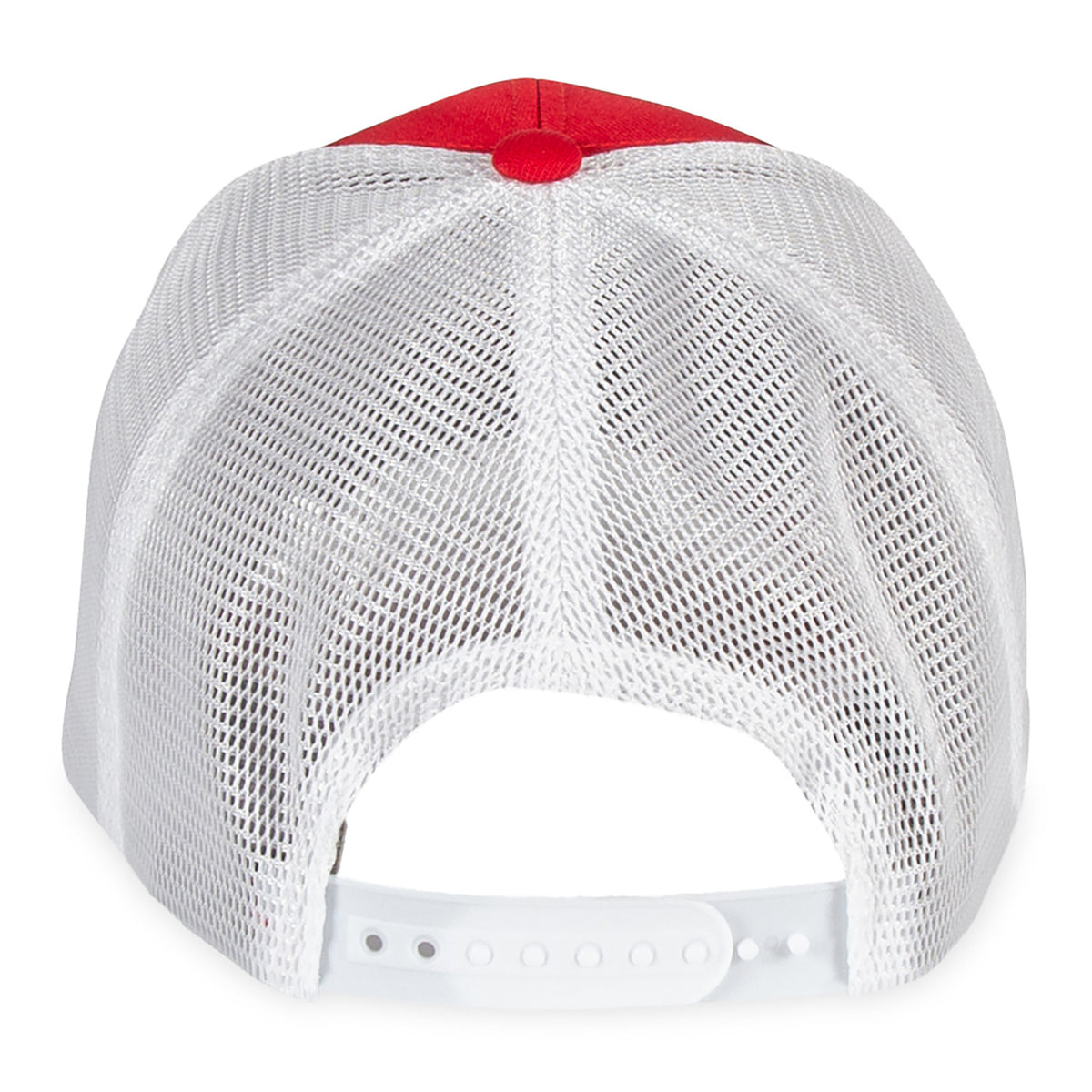 Merrimack Hat Co. Casey Performance Trucker Cap Embroidery - Red/White - View 3