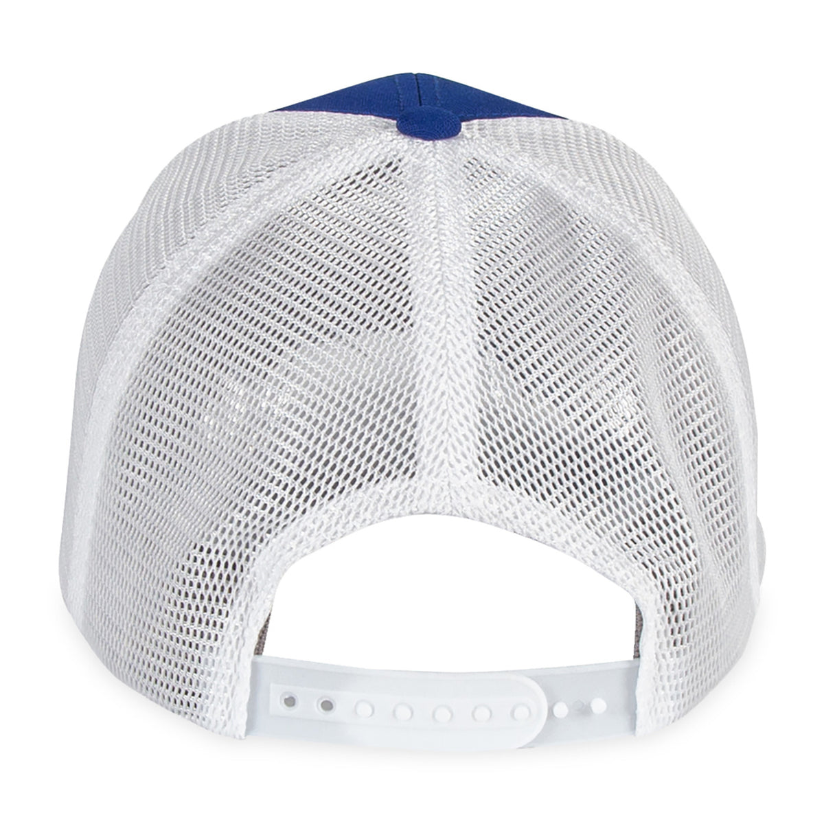 Merrimack Hat Co. Casey Performance Trucker Cap Embroidery - Royal/White - View 3