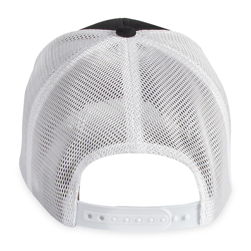 Merrimack Hat Co. Casey Performance Trucker Cap Transfer - Black-White - View 3