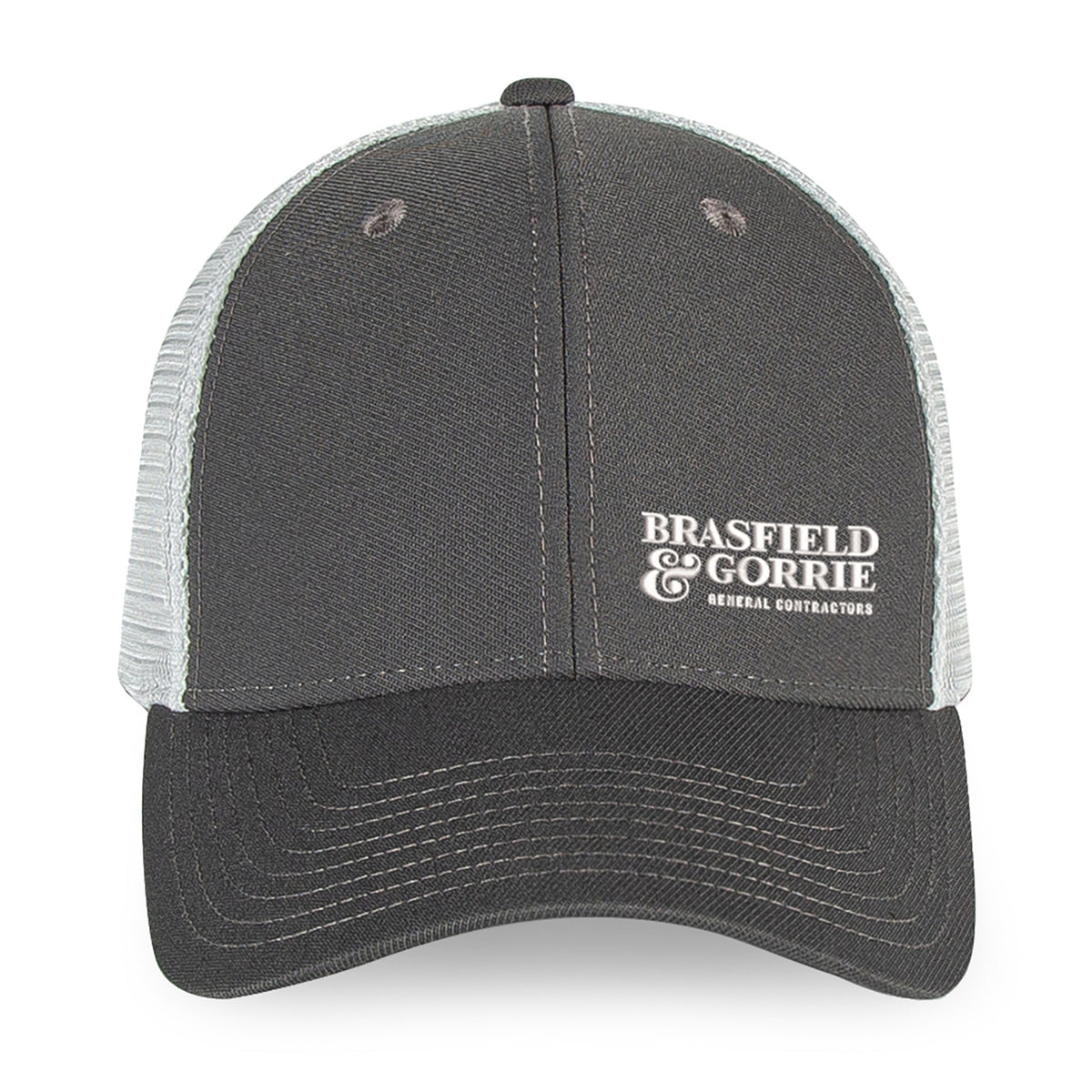 Merrimack Hat Co. Casey Performance Trucker Cap Transfer - Charcoal/White - View 2
