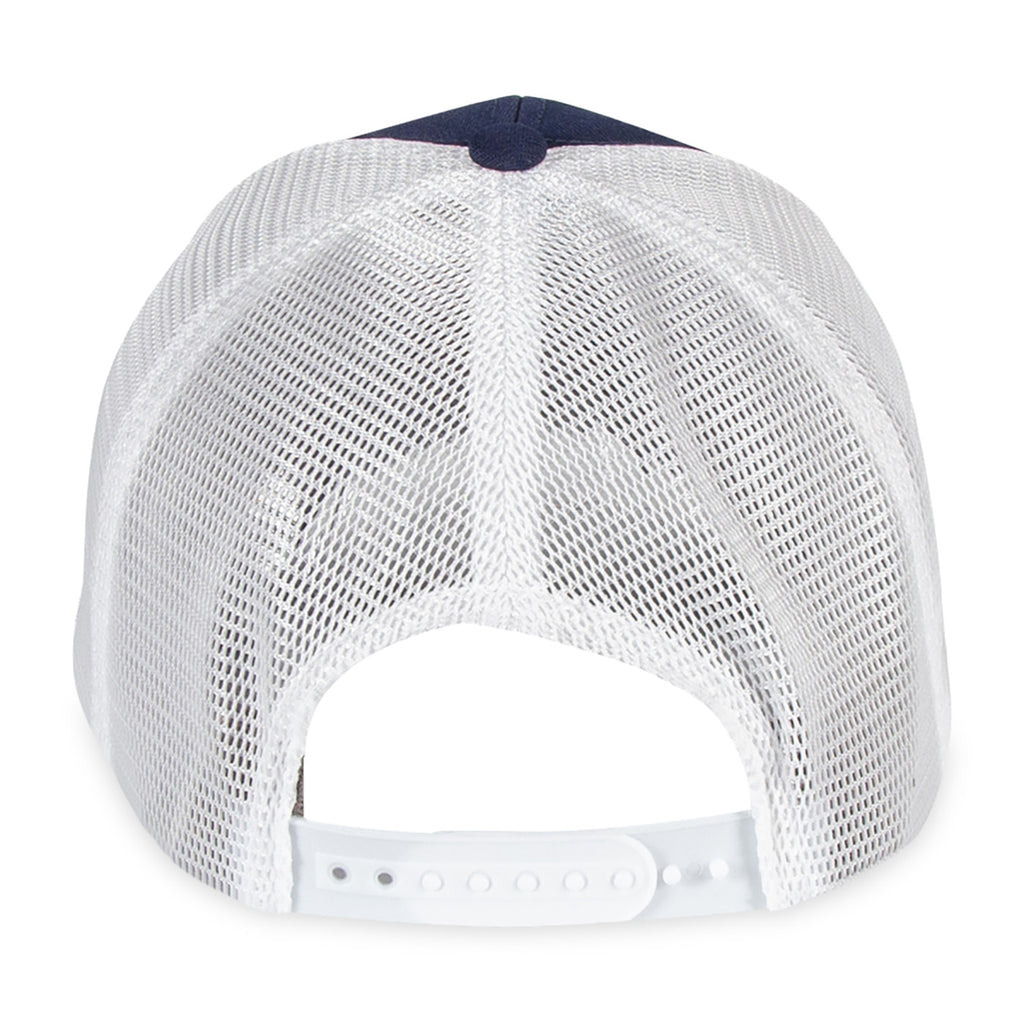 Merrimack Hat Co. Casey Performance Trucker Cap Transfer - Navy/White - View 3