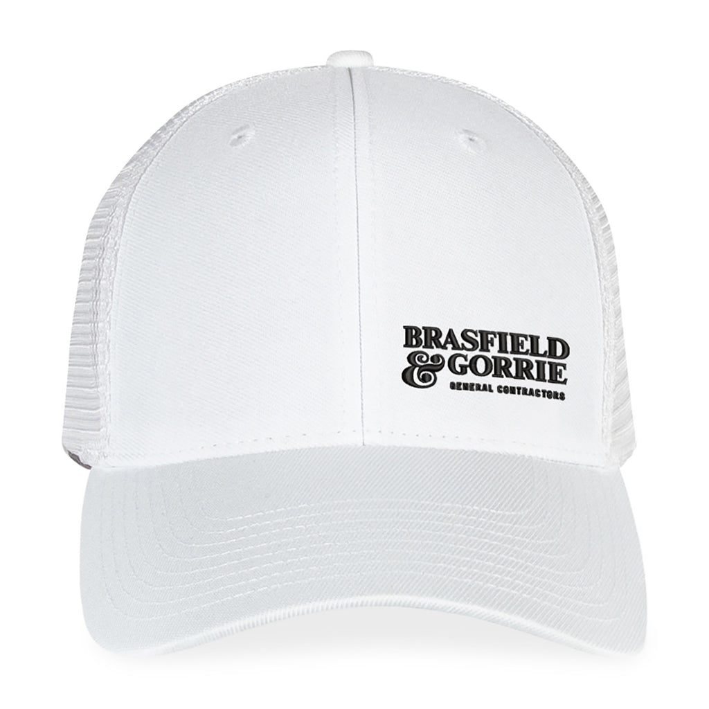 Merrimack Hat Co. Casey Performance Trucker Cap Transfer - White - View 2