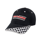 Merrimack Hat Co. Checkered Flag Race Cap Embroidery - Black/White - View 1