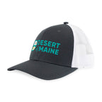 Merrimack Hat Co. Colt Cotton Trucker Cap, Mid Profile Embroidery - Charcoal/White - View 1