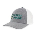 Merrimack Hat Co. Colt Cotton Trucker Cap, Mid Profile Embroidery - Melange Grey/White - View 1