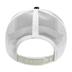 Merrimack Hat Co. Colt Cotton Trucker Cap, Mid Profile Embroidery - Navy/White - View 3