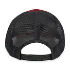 Merrimack Hat Co. Colt Cotton Trucker Cap, Mid Profile Embroidery - Red/Charcoal - View 3