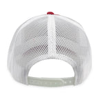 Merrimack Hat Co. Colt Cotton Trucker Cap, Mid Profile Embroidery - Scarlet/White - View 3