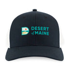 Merrimack Hat Co. Colt Cotton Trucker Cap, Mid Profile Transfer - Black-White - View 2