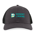 Merrimack Hat Co. Colt Cotton Trucker Cap, Mid Profile Transfer - Charcoal/Black - View 2