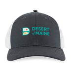 Merrimack Hat Co. Colt Cotton Trucker Cap, Mid Profile Transfer - Charcoal/White - View 2