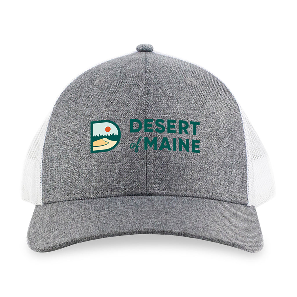 Merrimack Hat Co. Colt Cotton Trucker Cap, Mid Profile Transfer - Melange Grey/White - View 2