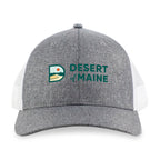 Merrimack Hat Co. Colt Cotton Trucker Cap, Mid Profile Transfer - Melange Grey/White - View 2
