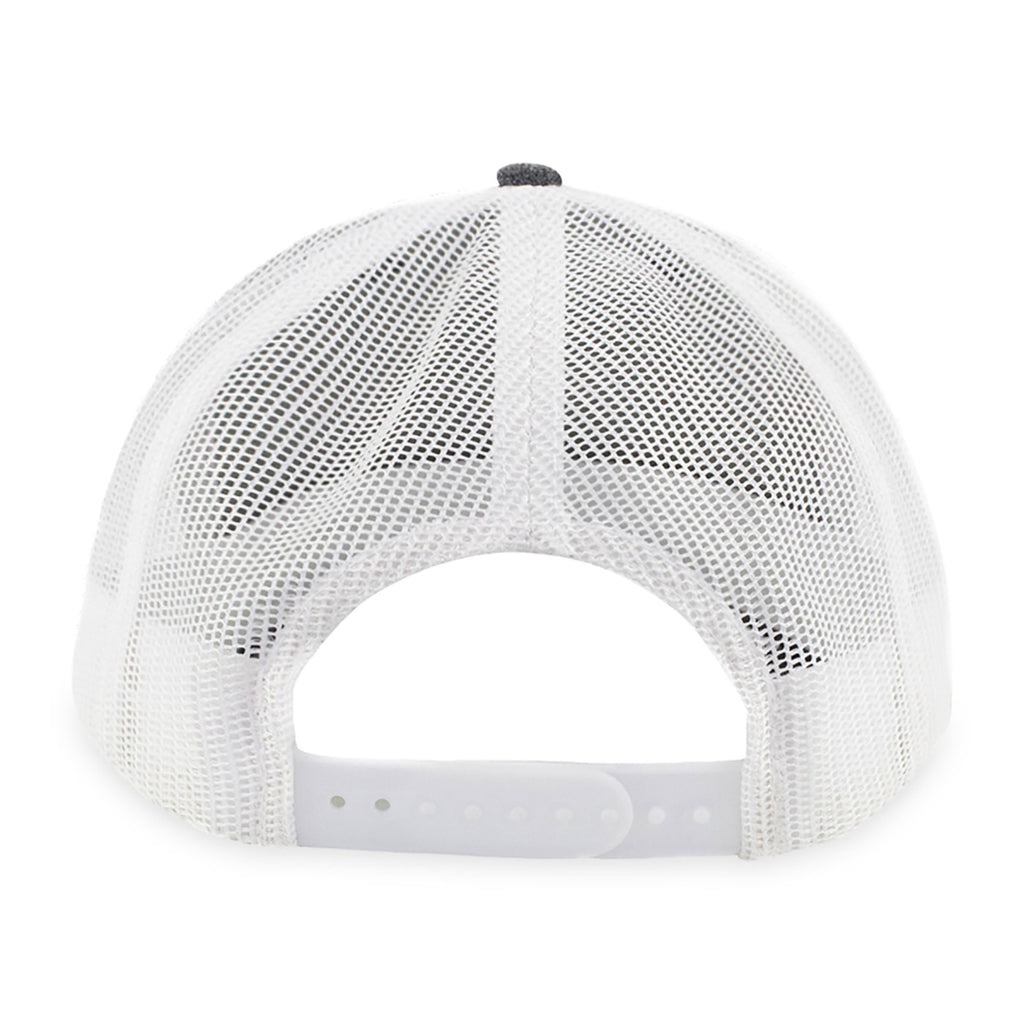 Merrimack Hat Co. Colt Cotton Trucker Cap, Mid Profile Transfer - Melange Grey/White - View 3