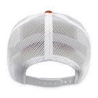 Merrimack Hat Co. Colt Cotton Trucker Cap, Mid Profile Transfer - Orange/White - View 3