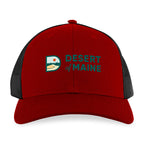 Merrimack Hat Co. Colt Cotton Trucker Cap, Mid Profile Transfer - Red/Charcoal - View 2