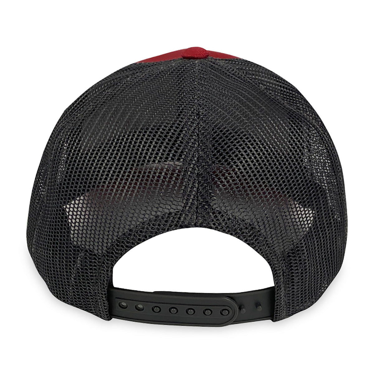 Merrimack Hat Co. Colt Cotton Trucker Cap, Mid Profile Transfer - Red/Charcoal - View 3