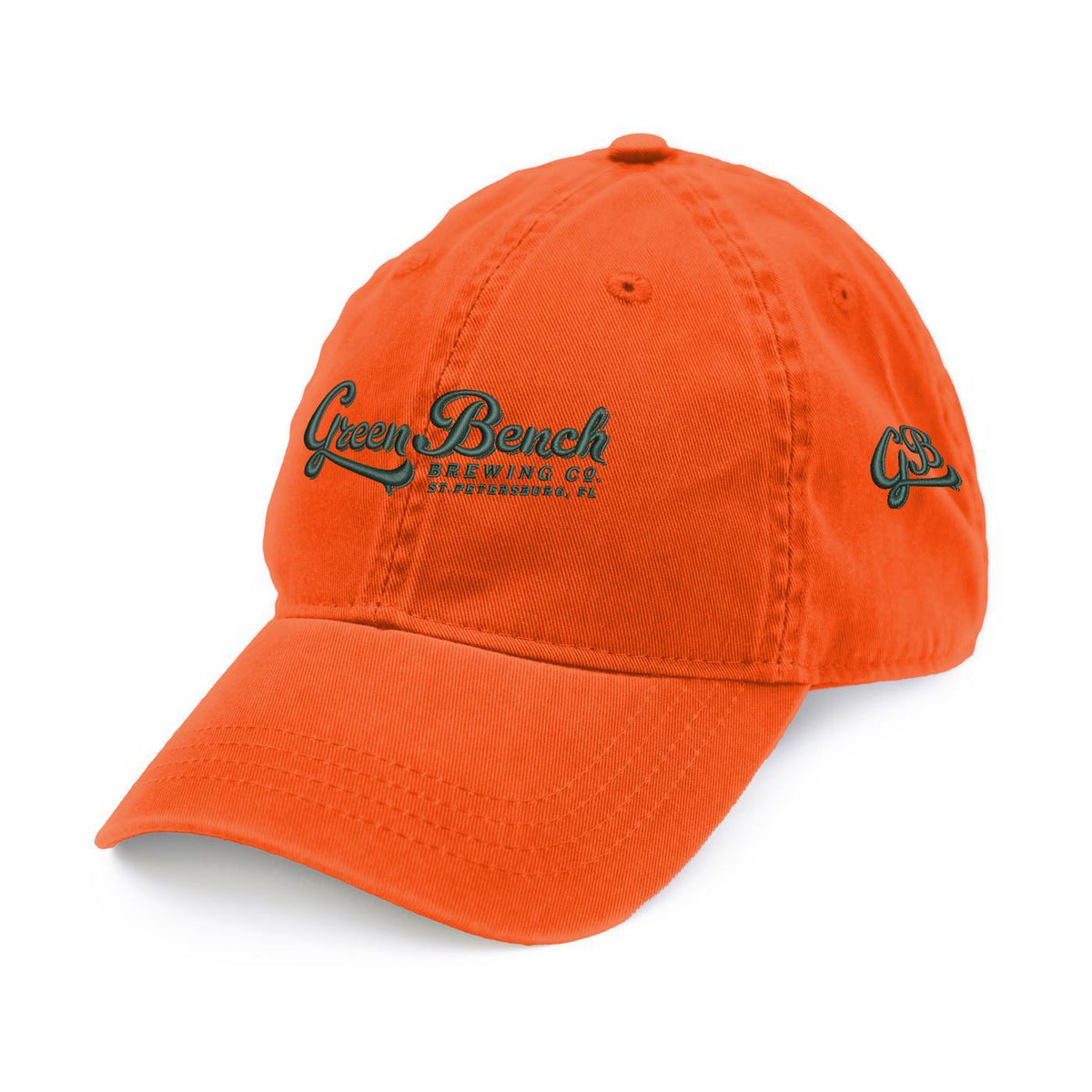 Merrimack Hat Co. Cooper Dad Cap with Buckle Strap Transfer - Orange - View 1