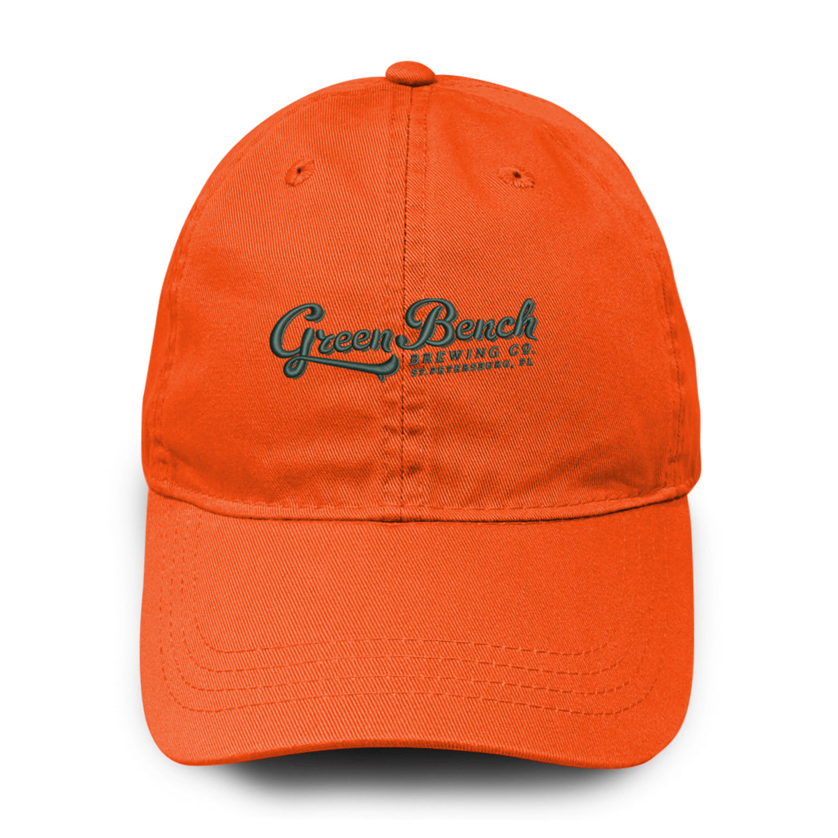 Merrimack Hat Co. Cooper Dad Cap with Buckle Strap Transfer - Orange - View 2