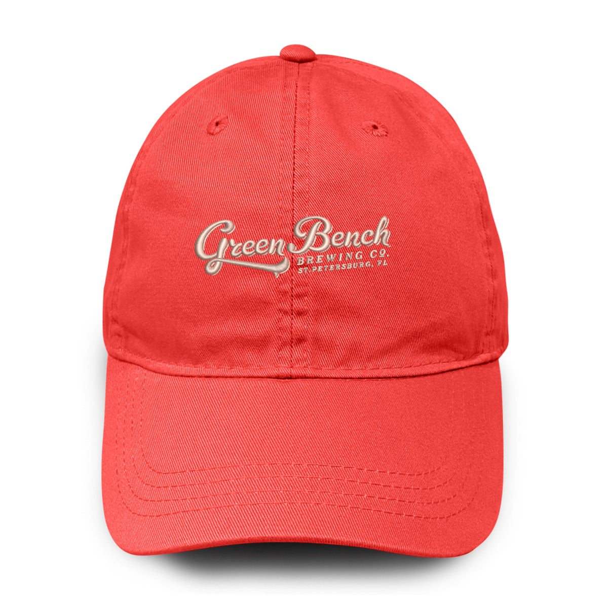 Merrimack Hat Co. Cooper Dad Cap with Buckle Strap Transfer - Red - View 2