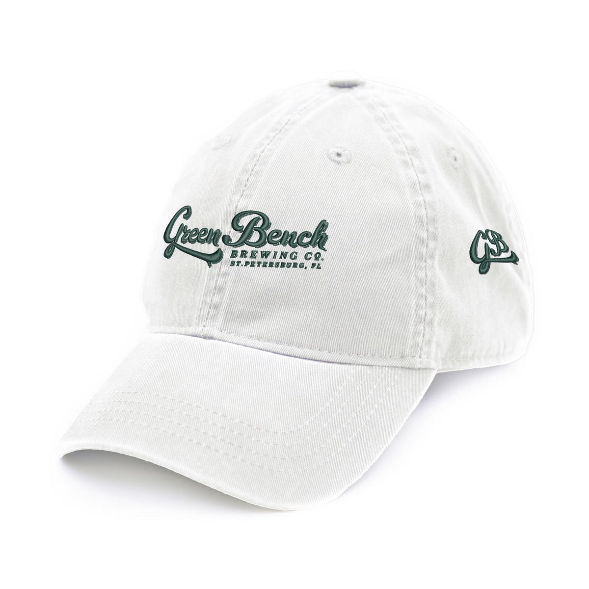 Merrimack Hat Co. Cooper Dad Cap with Buckle Strap Transfer - White - View 1