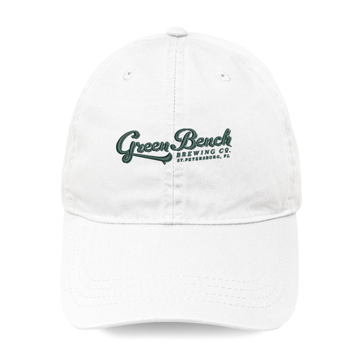 Merrimack Hat Co. Cooper Dad Cap with Buckle Strap Transfer - White - View 2