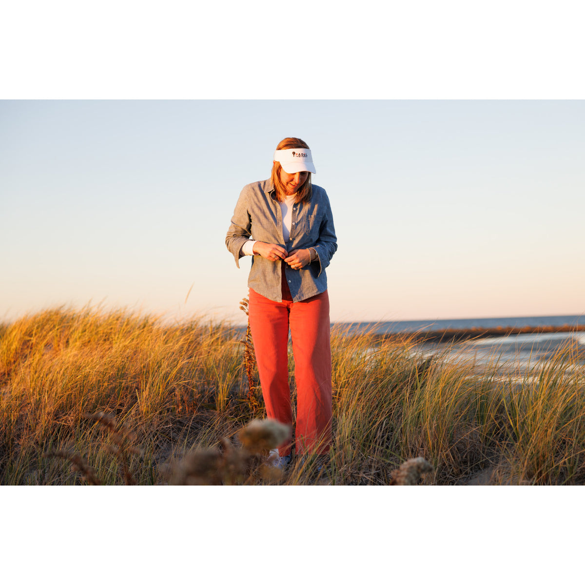 Merrimack Hat Co. Cotton Sun and Sport Visor Transfer - White - View 4